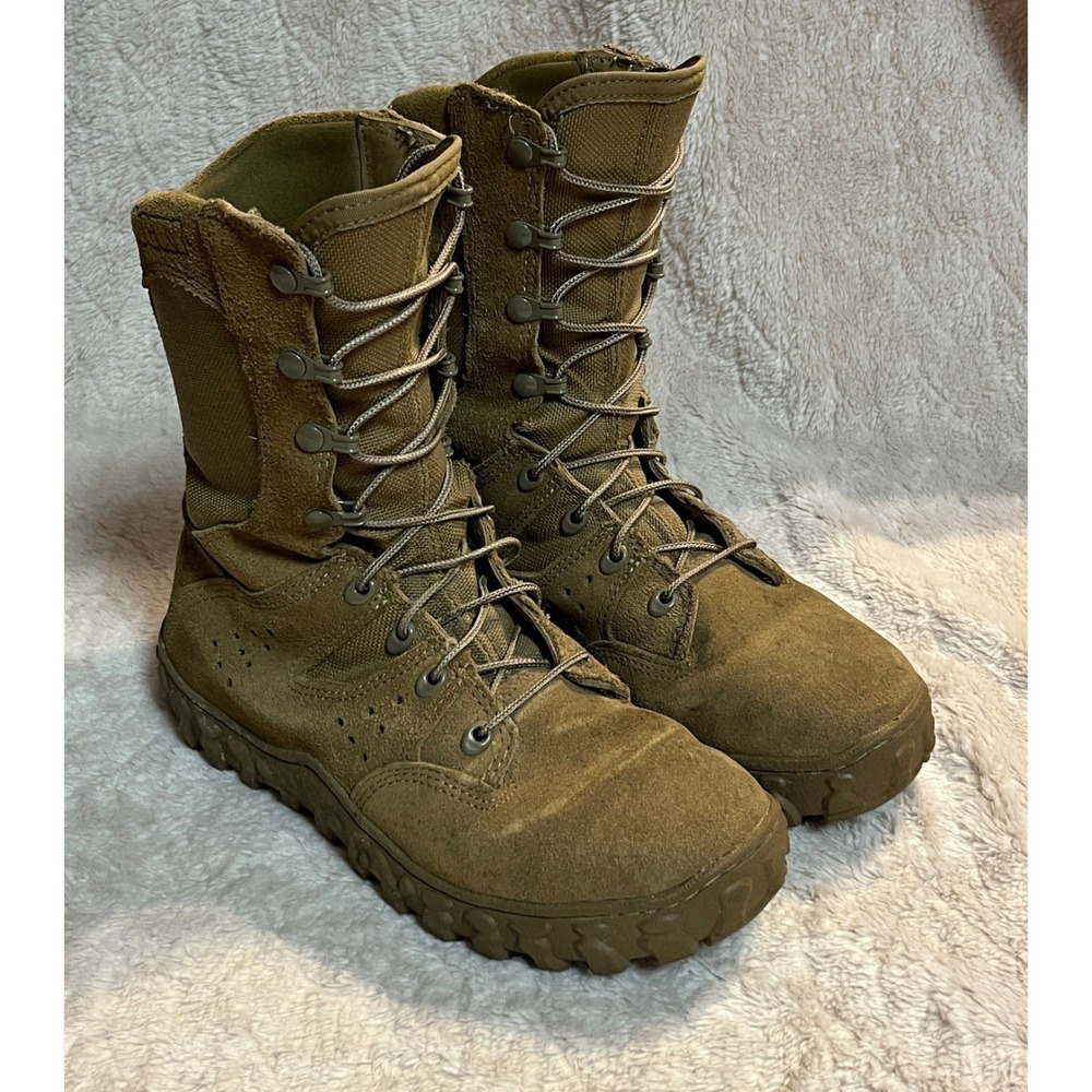 Mens Rocky S2V Lite Tactical Military Boots Coyote Brown Sz 7 WIDE 7W RKC072